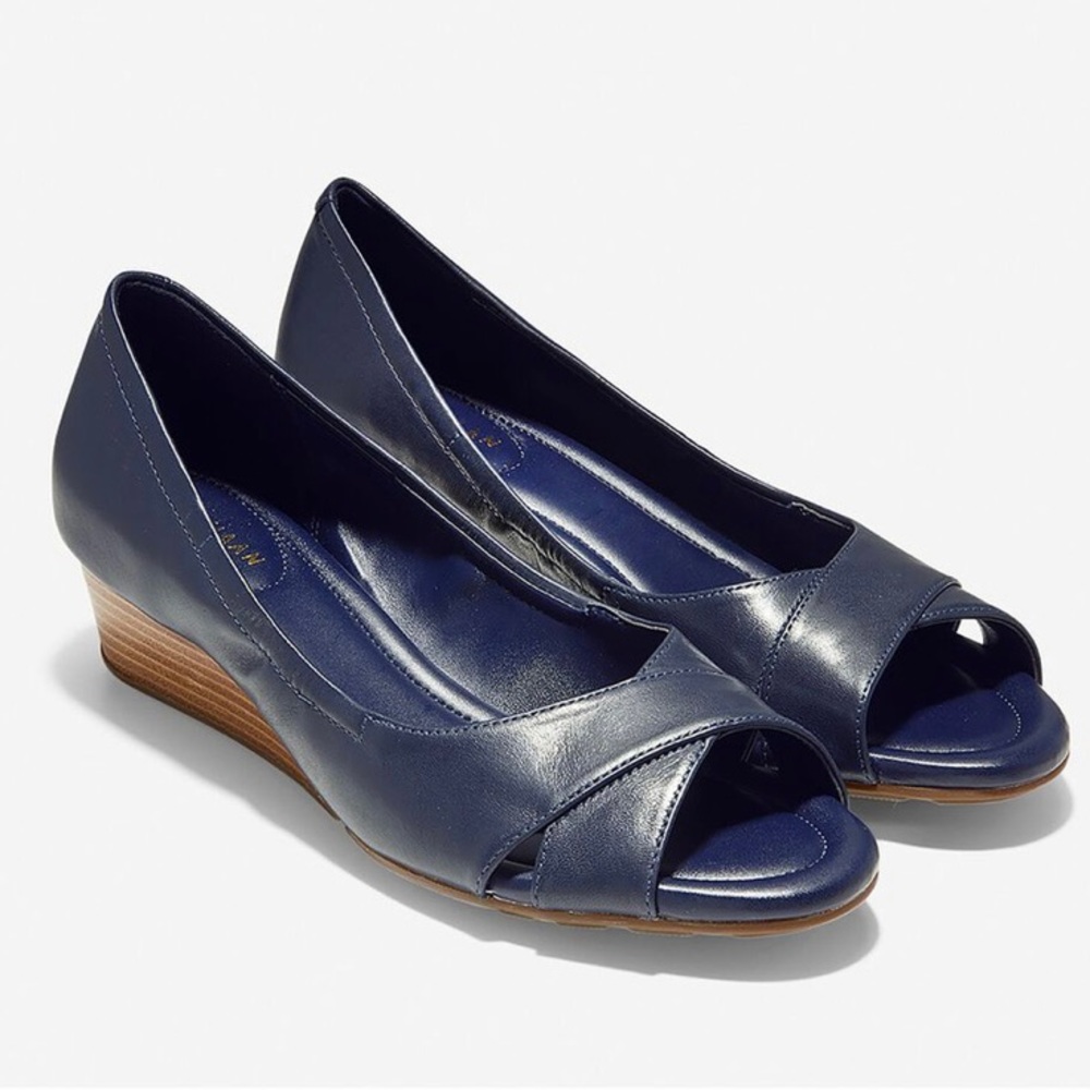 Cole Haan Melina Criss Cross Open Toe Wedge